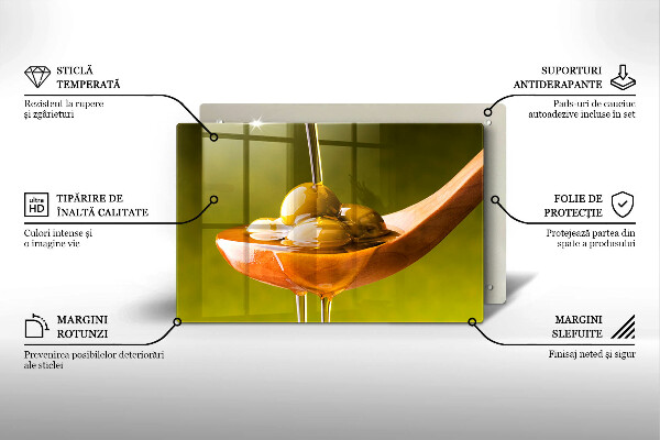 Tábua de cortar alimentos Azeite e azeitonas