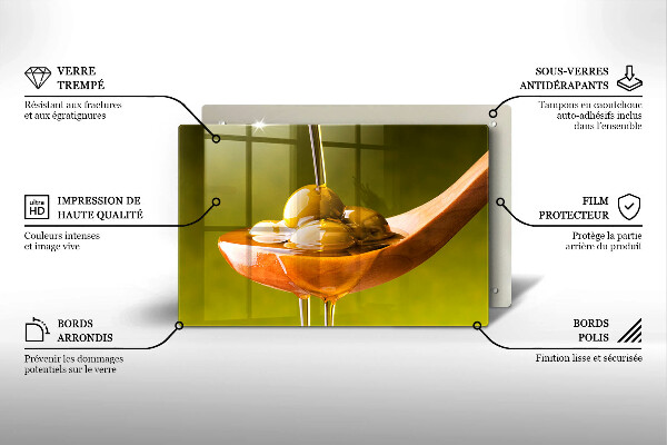 Tábua de cortar alimentos Azeite e azeitonas