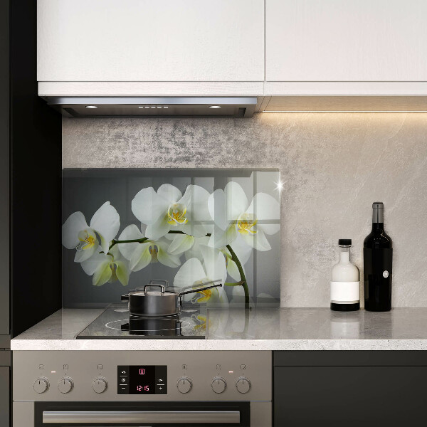 Tábua de cortar de vidro Flores de orquídea branca