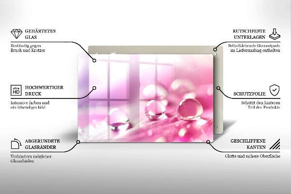 Tábua de cortar Pétalas de flores de orvalho