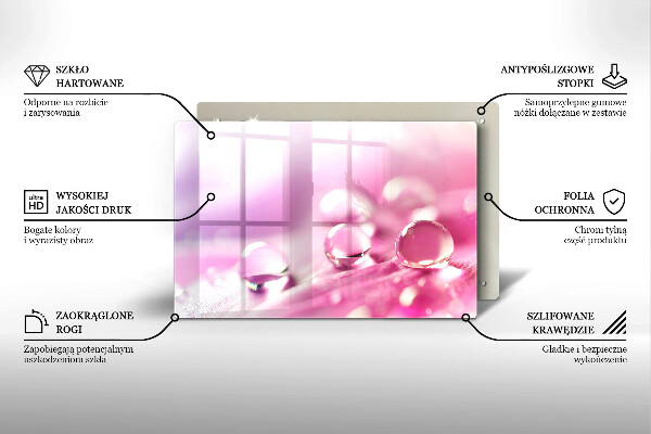 Tábua de cortar Pétalas de flores de orvalho