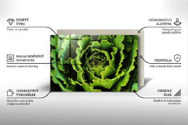 Tábua para cozinha Comer folhas de alface