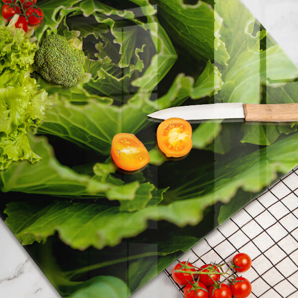 Tábua para cozinha Comer folhas de alface