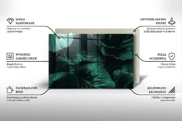 Tábua corte Folhas escuras selvagens