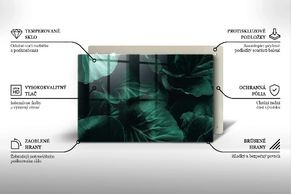 Tábua corte Folhas escuras selvagens