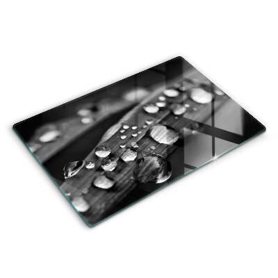 Tábua corte Gotas de orvalho nas folhas