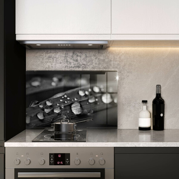 Tábua corte Gotas de orvalho nas folhas