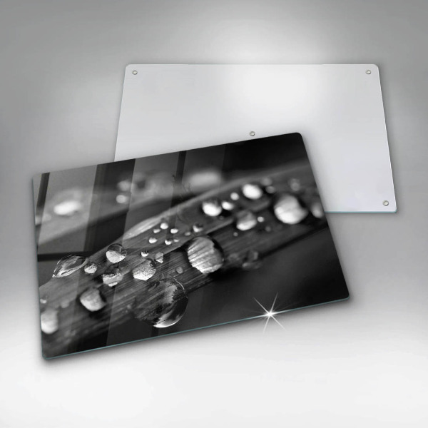 Tábua corte Gotas de orvalho nas folhas