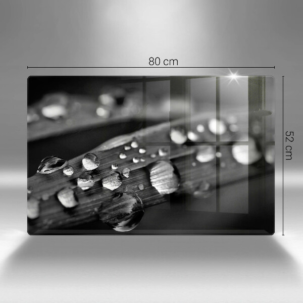 Tábua corte Gotas de orvalho nas folhas