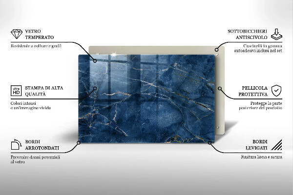 Tábua de vidro Textura de pedra de mármore