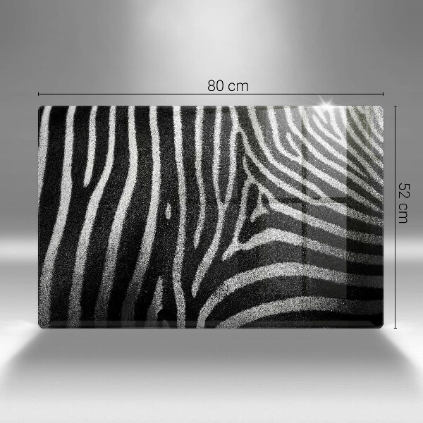 Tábua de cortar de vidro Listras de zebra