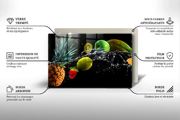 Tábua para corte Fruta na água