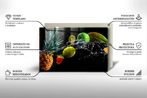 Tábua para corte Fruta na água