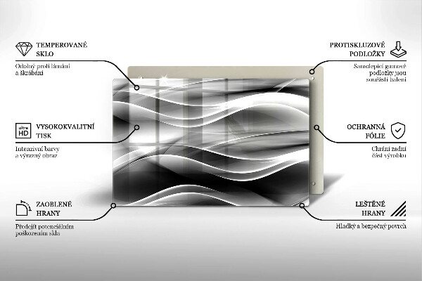 Tábua de corte Linhas suaves de abstração