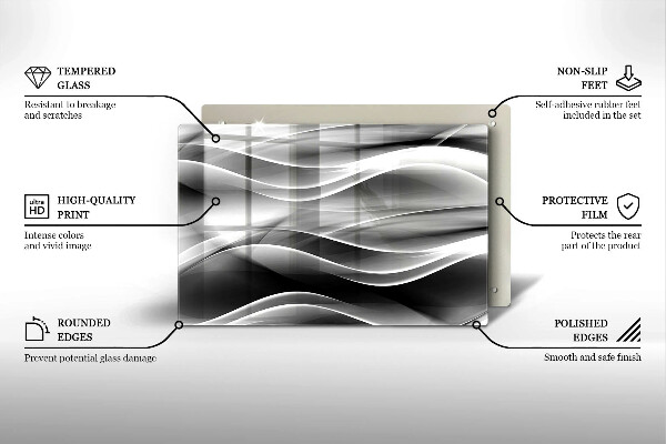 Tábua de corte Linhas suaves de abstração