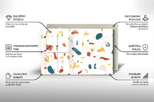 Tábua de vidro Grés decorativo