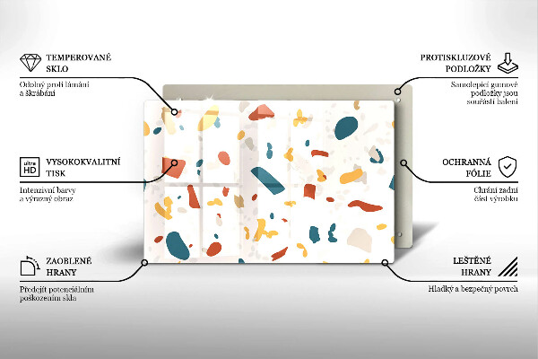 Tábua de vidro Grés decorativo