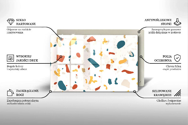 Tábua de vidro Grés decorativo