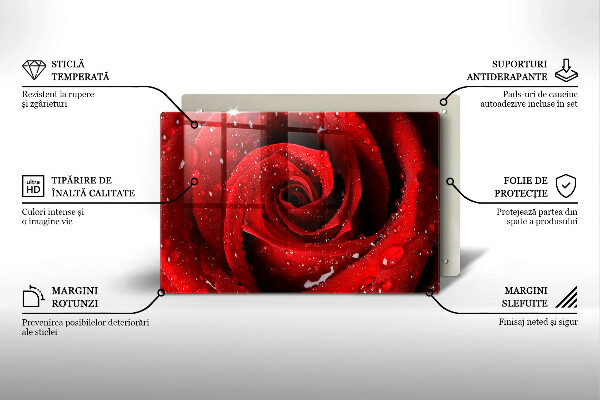 Tábua de cortar Pétalas de flores de rosa
