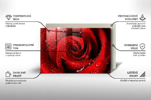 Tábua de cortar Pétalas de flores de rosa