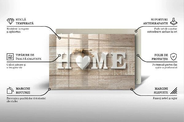 Tábua de cortar Placas e o sinal Home