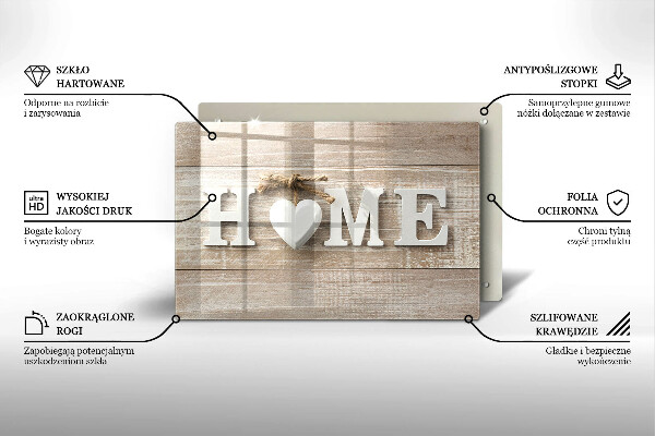 Tábua de cortar Placas e o sinal Home