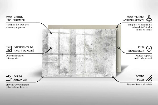Tábua de cortar alimentos Textura de concreto