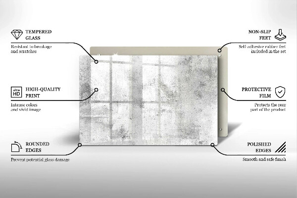 Tábua de cortar alimentos Textura de concreto