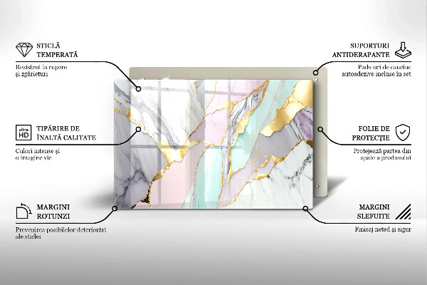 Tábua para corte Mármore pastel