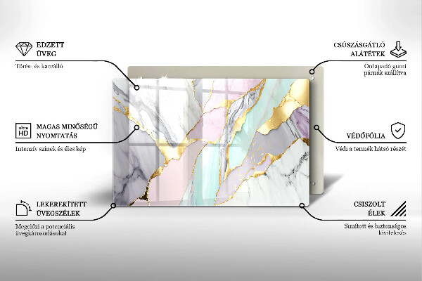 Tábua para corte Mármore pastel