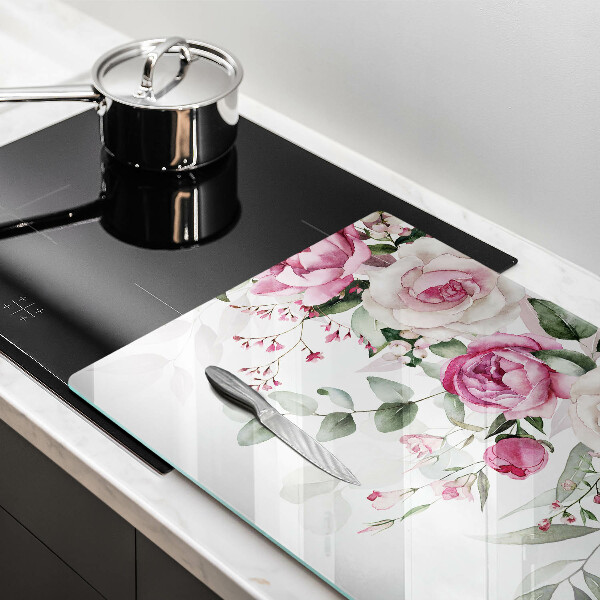 Tábua de corte Rosas em aquarela