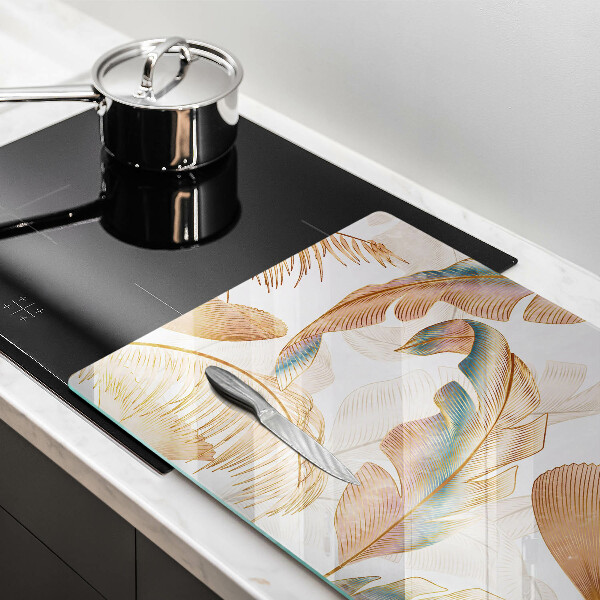 Tábua de cortar alimentos Penas e folhas Boho