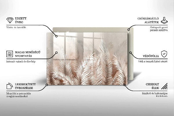 Tábua corte Vegetação de folhagem Boho