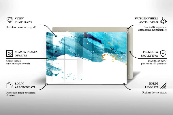 Tábua corte Manchas azuis