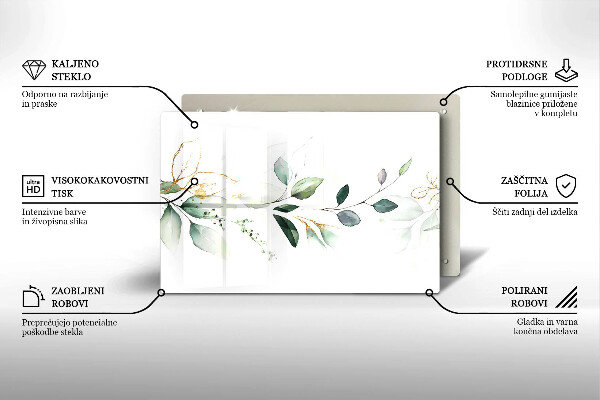 Tábua para corte Folhas de aquarela