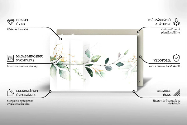 Tábua para corte Folhas de aquarela