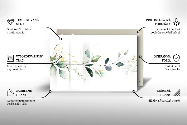 Tábua para corte Folhas de aquarela