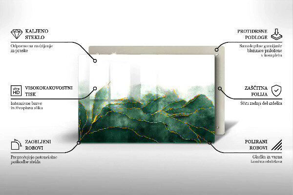 Tábua de vidro Natureza abstrata