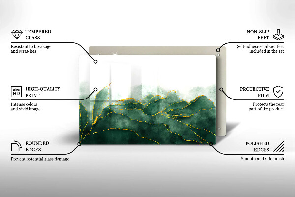 Tábua de vidro Natureza abstrata