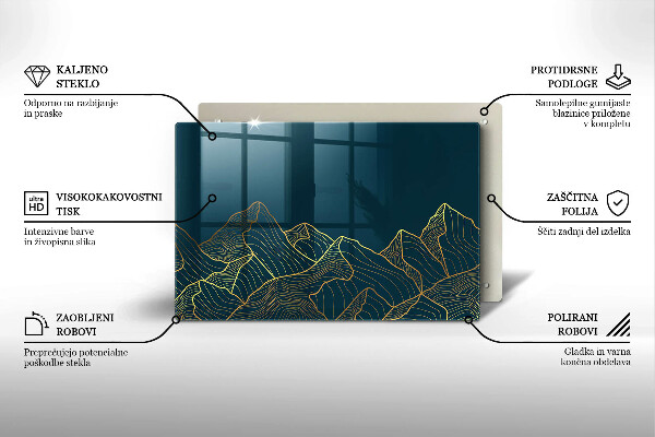 Tábua cozinha Montanhas abstratas
