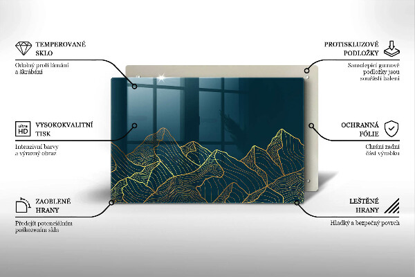 Tábua cozinha Montanhas abstratas