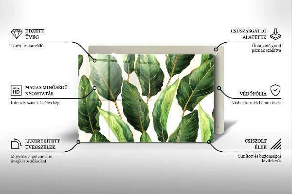 Tábua de corte Folhas de bananeira