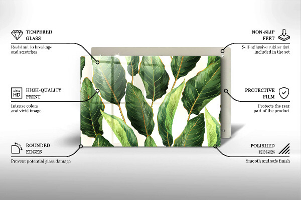 Tábua de corte Folhas de bananeira