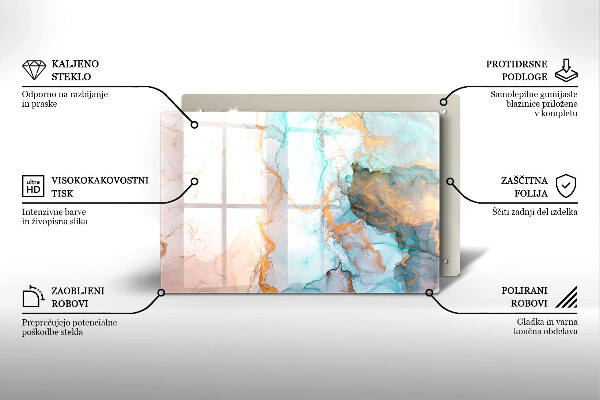 Tábua de cortar de vidro Mármore abstrato