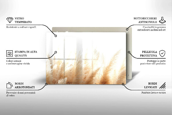 Tábua de cortar alimentos Capim-dos-pampas