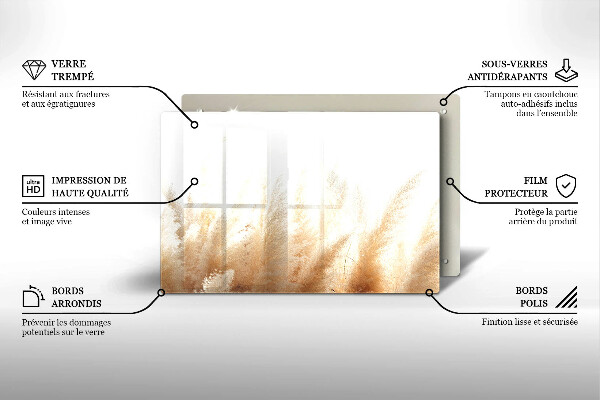Tábua de cortar alimentos Capim-dos-pampas