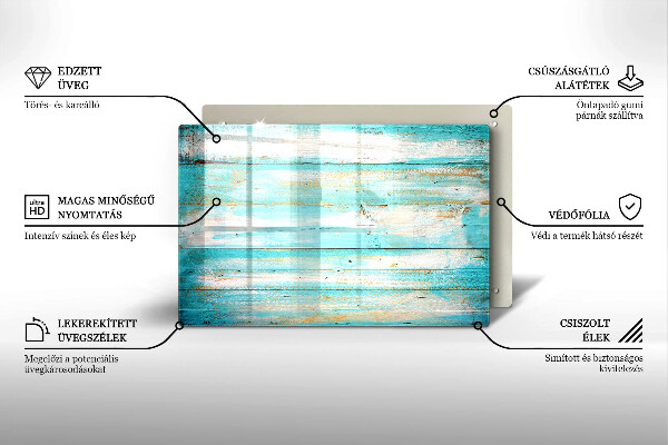 Tábua de vidro Tábuas de madeira vintage