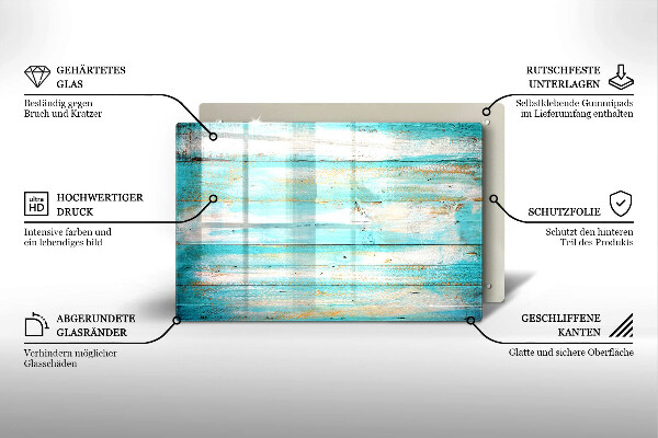 Tábua de vidro Tábuas de madeira vintage