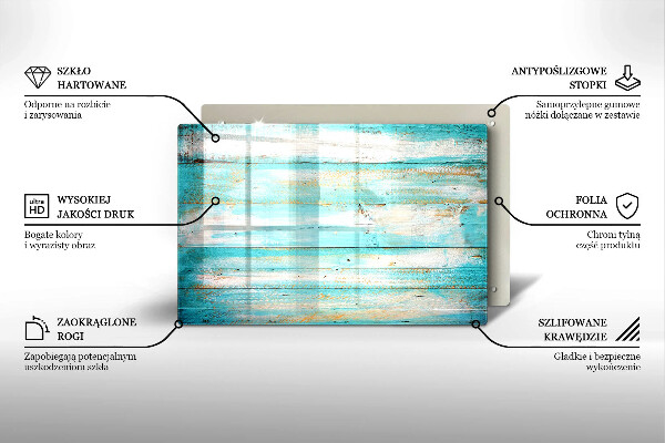 Tábua de vidro Tábuas de madeira vintage