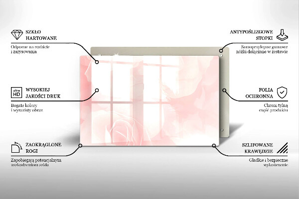 Tábua cozinha Fundo de rosas pastel